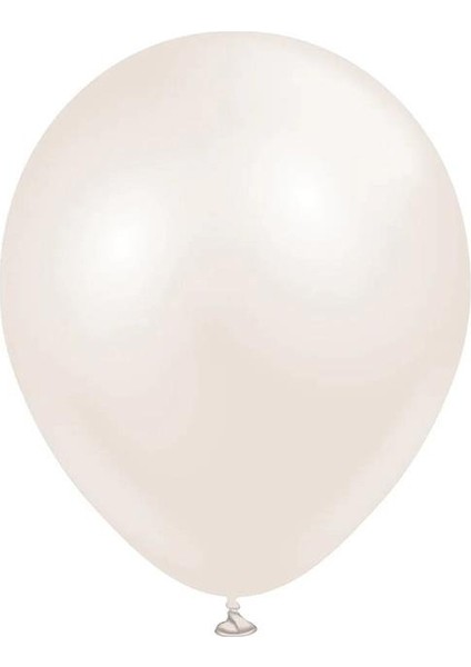 Aura Beige Cream Kalisan Balon Parlak Parti Balonu-Bej Krem 12 Inc 50'li
