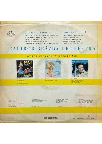 Joahn Strauss Emil Waldteufel Waltz Enchantement Classic Lp Plak fiyatları
