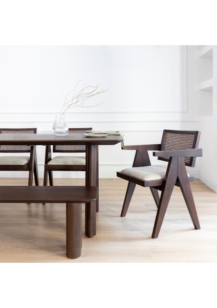 Luna Hazeranlı Ceviz Ahşap Sandalye fırsatları