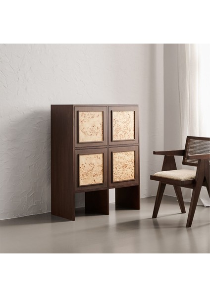 Luna Hazeranlı Ceviz Ahşap Sandalye