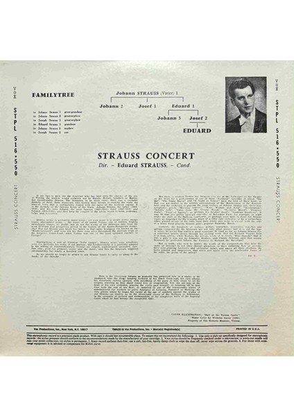 Johann Strauss Waltzes Classic Lp Plak