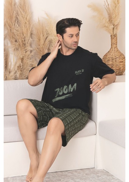 Büyük Beden Pamuklu Cepli Kısa Kollu Şortlu Erkek Pijama Takımı fiyatları