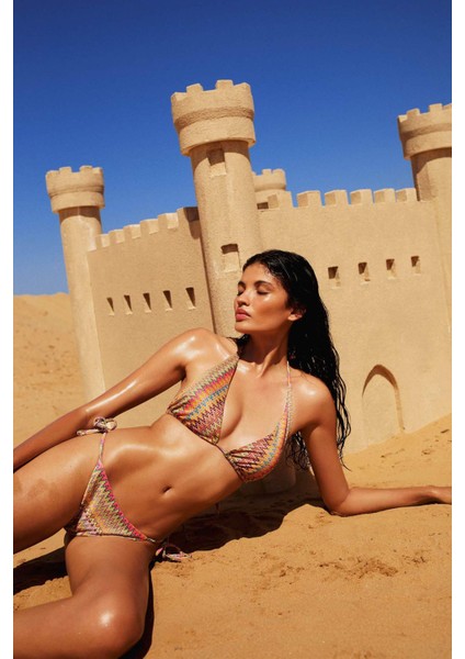 x Ayje Desenli Bağcıklı Bikini Altı C6157AX24HS
