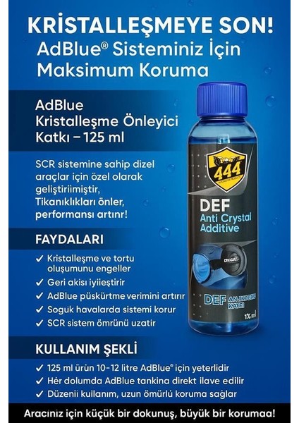 Def Antikristal Katkı 125 ml x 12