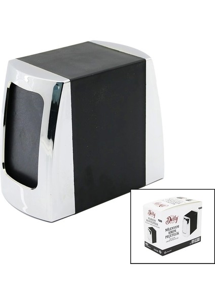 Milenyum Krom Çift Taraflı Yaylı Peçetelik (5047)