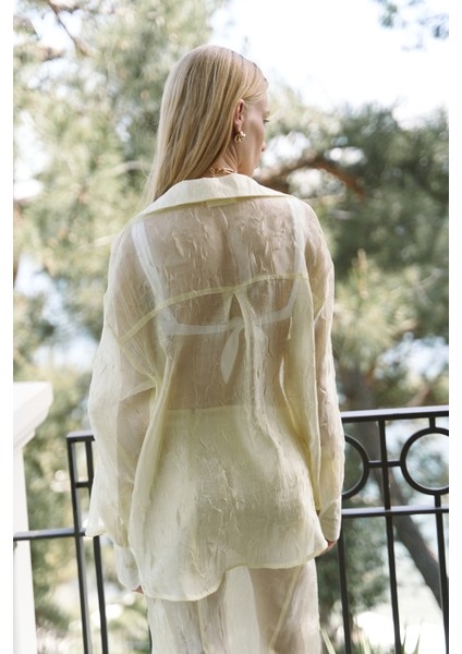 Sorcha Sarı Transparan Gömlek Etek Takım indirimleri