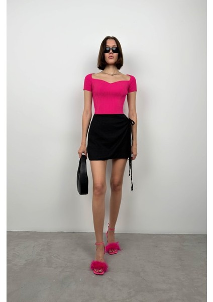 Kare Yaka Triko Bluz indirimleri