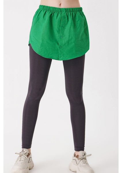 1888 Sweatshirt ve Kazak Altı Gömlek Etek - Yeşil fırsatları