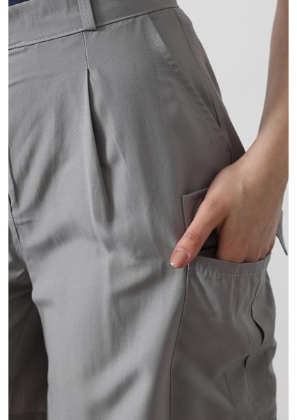 Cargo Cepli Şort - Gri