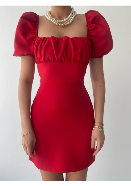 Hessen Sırt Dekolteli Elbise