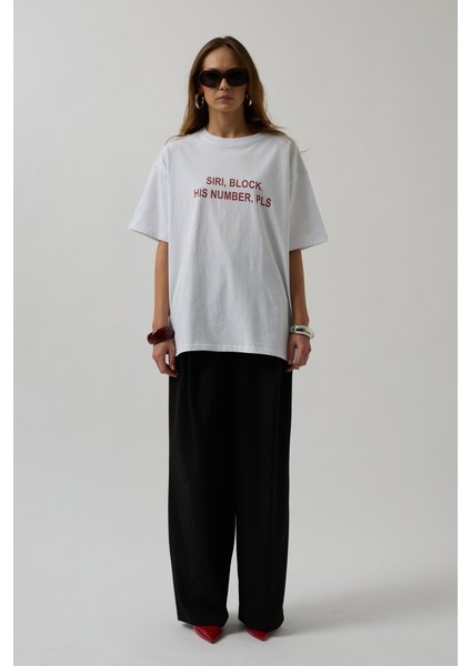 Ön Baskılı Oversize T-Shirt