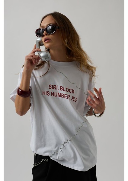 Ön Baskılı Oversize T-Shirt