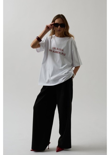 Ön Baskılı Oversize T-Shirt