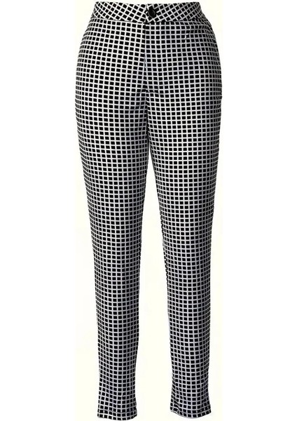 Kadın Yüksek Bel Desenli Dalgıç Pantolon fırsatları