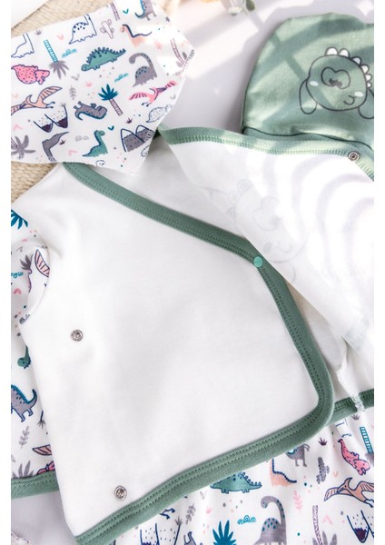 Dino Temalı 5 Parça Bebek Hastane Çıkışı Bebek Takımı fırsatları