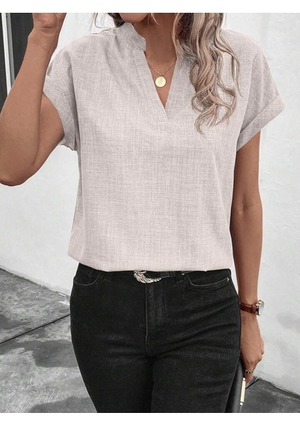 Kadın Kısa Kollu Hakim Yaka Sofya Bluz modelleri