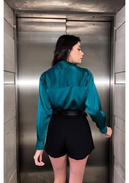 Zümrüt Saten Gömlek modelleri