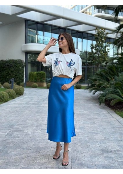 15806 Saten Etek - Saks