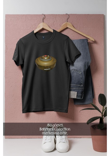 Oversize Anti Tank Mayını Tasarımlı Unisex T-Shirt