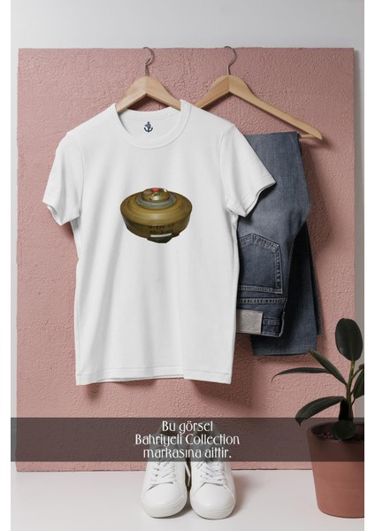 Oversize Anti Tank Mayını Tasarımlı Unisex T-Shirt