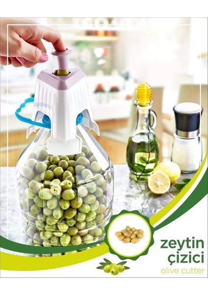 Kolay Zeytin Dilme Çizme Aparatı Pratik Kolay Zeytin Çizici Alet (5047)