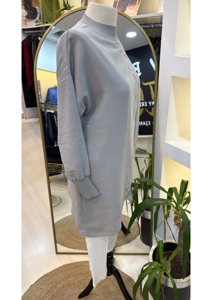 Asimetrik Kesim Tunik Gri 6122