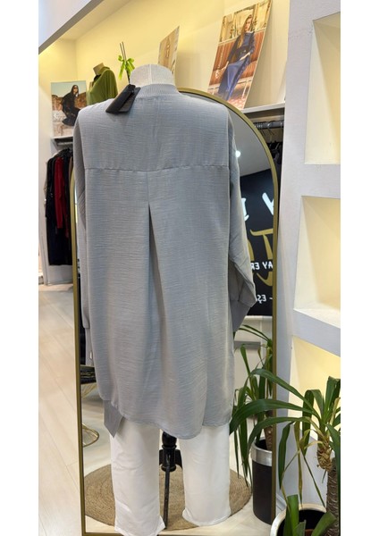 Asimetrik Kesim Tunik Gri 6122
