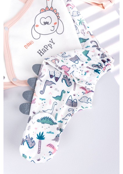 Dino Temalı 5 Parça Bebek Hastane Çıkışı Bebek Takımı