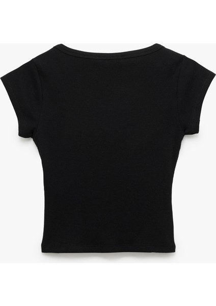 Yeni Sezon Pamuklu Slim Fit Kısa Kollu Bisiklet Yaka Tişört fırsatları