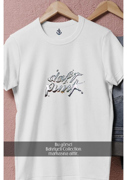 Oversize Daft Punk Logo Tasarımlı Unisex T-Shirt fiyatları