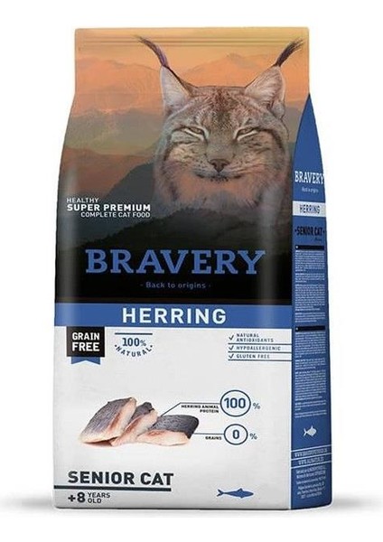 Tahılsız Ringa Balıklı Yaşlı Kedi Maması 2 kg