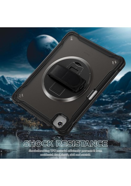 Apple iPad Air 11 2025 M3 (A3266-A3267) ile Uyumlu Yüksek Korumalı Askı Kayışlı Tablet Silikon Kılıf