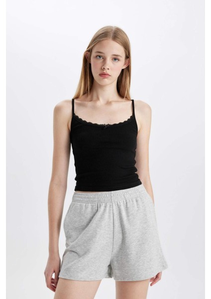 Regular Fit Beli Lastikli Basic Düz Şort Z5071AZ24SM