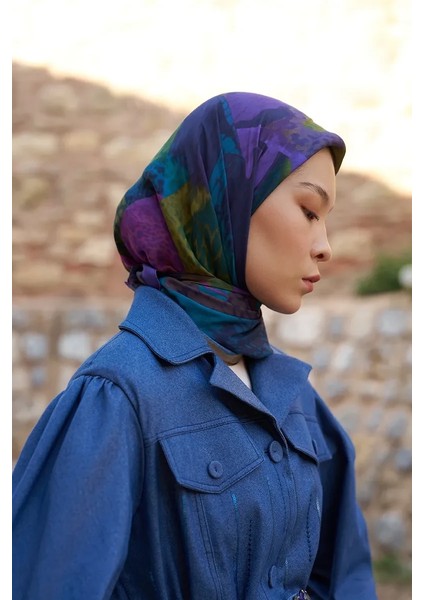 Mor Ed Scarf Glaze Vase Desen Eşarp