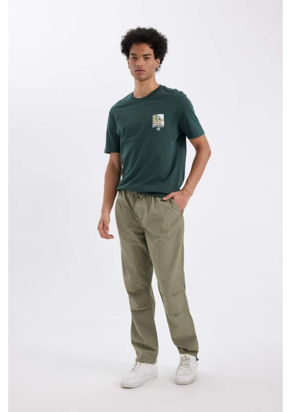 %100 Pamuk Yazlık Jogger Pantolon Wide Leg Bol Rahat Kesim Paraşüt Beli Bağcıklı Geniş Bol Paça C9151AX24AU indirimleri