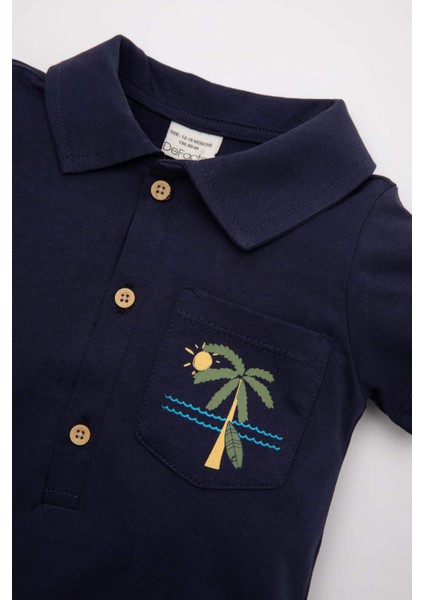 Erkek Bebek Palmiye Baskılı Kısa Kollu Tulum C5916A524SM fiyatları