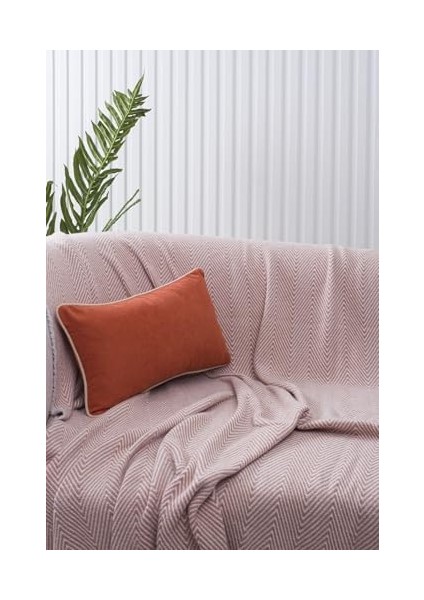 Home Turuncu Panorama Krem Biyeli Kırlent Kılıfı 3 Farklı Biye Seçeneğiyle, 45 x 45