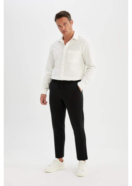 Tailored Fit Normal Kesim Düz Paça Her Yöne Esneyen Yazlık Kumaş Pantolon C7508AX24AU modelleri