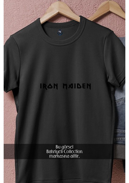 Oversize Double Black Iron Maiden Tasarımlı Unisex T-Shirt fiyatları