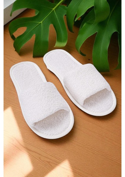 CozySteps Banyo Ve Ev Terliği – %100 Pamuk Havlu Kaymaz İnce Taban , Yüksek Su Emicilik