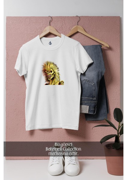 Oversize Iron Maiden Icon Tasarımlı Unisex T-Shirt