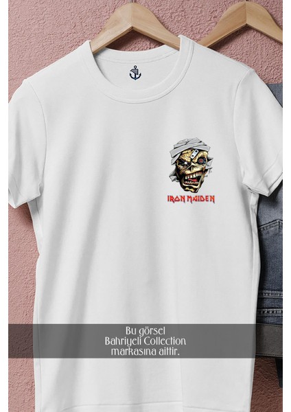 Oversize Iron Maiden Kuru Kafa Cep Tasarımlı Unisex T-Shirt fiyatları