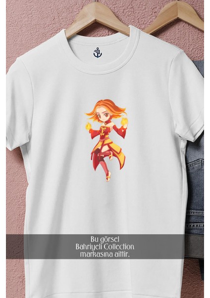Oversize Dota 2 Lina Inverse Drawing Tasarımlı Unisex T-Shirt fiyatları