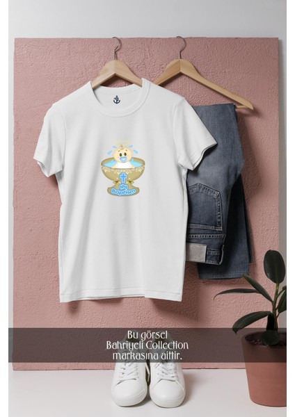 Oversize Hristiyan Baptism Tasarımlı Unisex T-Shirt