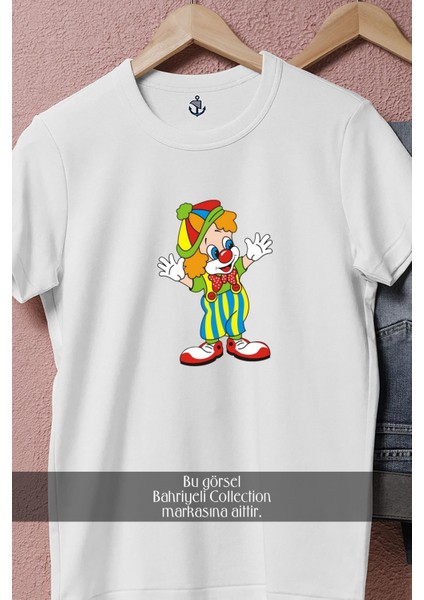 Oversize Palyaço Renkli Tasarımlı Unisex T-Shirt fiyatları