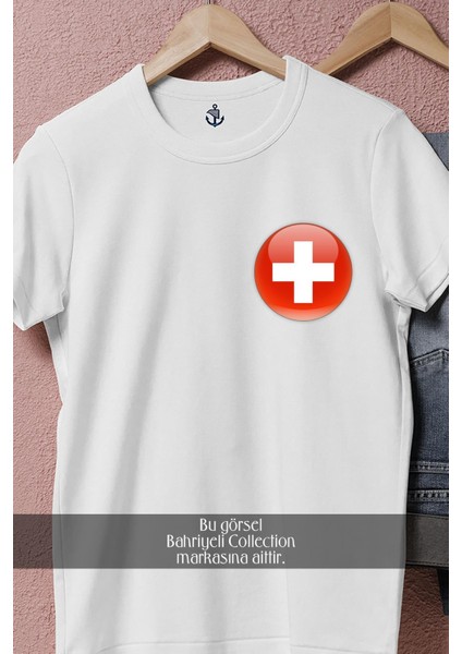 Oversize Isviçre Switzerland Cep Tasarımlı Unisex T-Shirt fiyatları