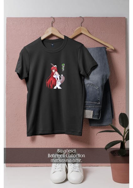 Oversize Mangaka Black Hair Anime Tasarımlı Unisex T-Shirt