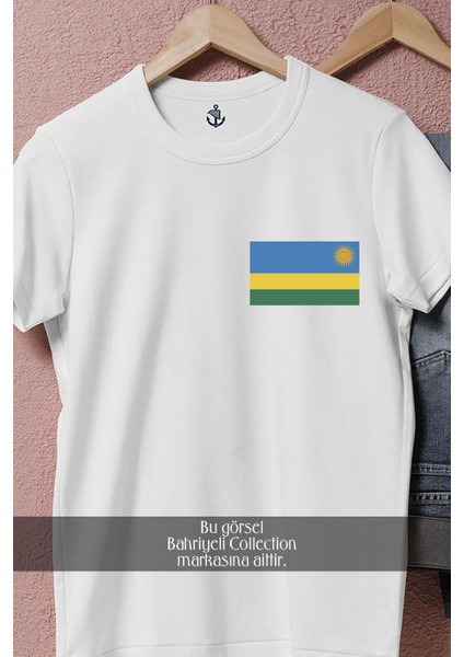 Oversize Rwanda Ruanda Bayrak Cep Tasarımlı Unisex T-Shirt fiyatları