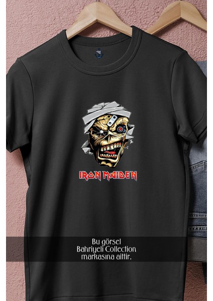 Oversize Iron Maiden Kuru Kafa Tasarımlı Unisex T-Shirt fiyatları
