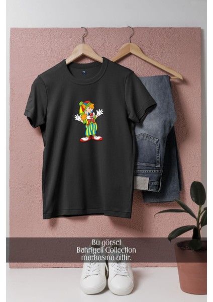 Oversize Palyaço Renkli Tasarımlı Unisex T-Shirt